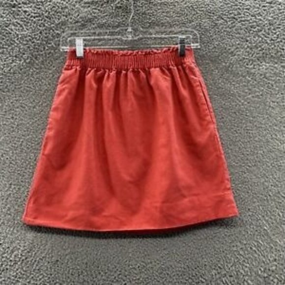 J. Crew Skirt Women's 2 Orange Pocket Casual Tube Skirt Ladies Size 2 - Picture 1 of 14